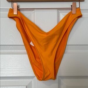 Bright Orange High-Cut Cheeky Bikini Bottom